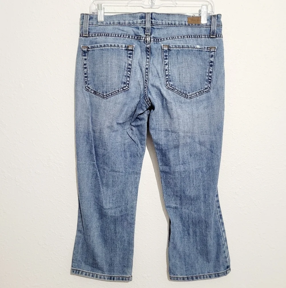 Truck Jeans Distressed Capris 100% Cotton Made In USA Woman's Size 7 - Picture 3 of 12